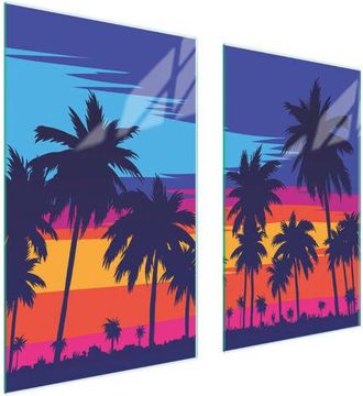 OEM Placa Protectora De Vidrio Para Estufa 75x52 Palmeras