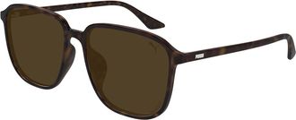 Puma PU0525SA Asian Fit Polarized 004 Mens Sunglasses Tortoiseshell Size 58 - Free RX Lenses - Free RX Lenses