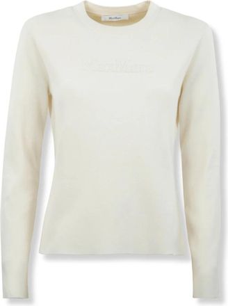 Max Mara Maglia Ticino - Dames - Longsleeves - Beige - S - Wol - Tops