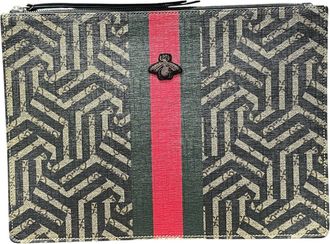 Gucci Gray Leather Clutch Bag (Pre-Owned)