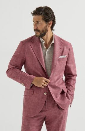 Brunello Cucinelli Hopsack blazer in Coral at Nordstrom, Size 54 It