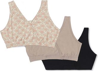 Everly Grey Paisley During & After 3-Piece Maternity/Nursing Sleep Bras in Bohemian at Nordstrom, Size Medium B