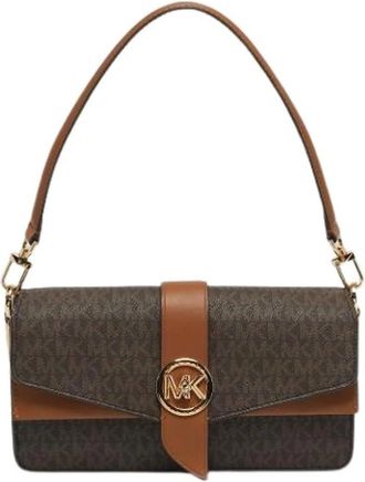 Michael Kors Pre-owned Shoulder Bags, female, Brown, Size: ONE SIZE Pre-owned Canvas Shoulder Bag