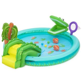Trade Shop Trade Shop - Play Center Gonfiabile Crocodile Cove Piscinetta Per Bambini 224 X 181 X 72 Cm 53166