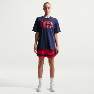 Nike Caitlin Clark Nike Womens Crossover Dri-FIT 5 Basketball Shorts in Red | IQ5644-657