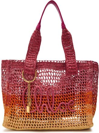 Chlo&eacute; Summer Banana Logo Raffia Tote - Multicoloured 1 - One Size