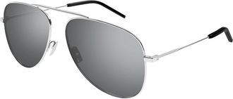 Saint Laurent SL 800 003 Mens Sunglasses Silver Size 59 - Free RX Lenses - Free RX Lenses