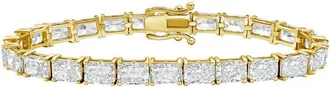 Diana M. Jewels 14kt Yellow Gold 26.00cts Lab Grown East-West Radiant Diamond Tennis Bracelet