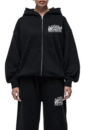 Good For Nothing Dakota Black Zip up Hoodie at Nordstrom, Size Xx-Small Uk
