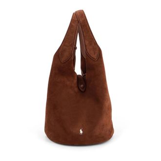Polo Ralph Lauren ID Suede Large Shoulder Bag - female - Polo Ralph Lauren - Shoulder Bags - Brown - ONE SIZE - Bags