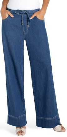 Liverpool L.A. Tie Waist Wide Leg Jeans in Wilder at Nordstrom, Size 16
