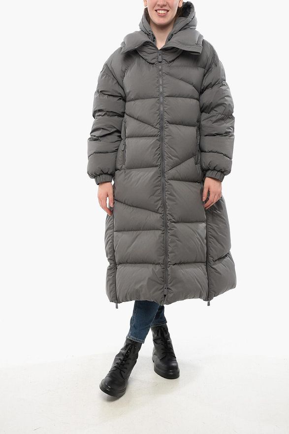 Long Down Jacket NEW DOUBLE with Side Zips Bacon