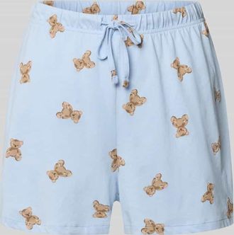 Jake*s Casual Pyjama-Shorts mit elastischem Bund in Hellblau, Gr&ouml;&szlig;e XXL