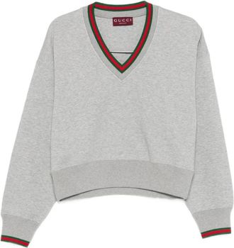 Gucci Dames, Truien, Grijs, Maat: M Katoen