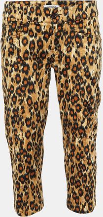 Moschino Jeans Multicolor Animal Printed Cotton Capri Pants