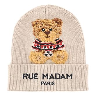 Rue Madam Marvin Love Beanie - Dames - Accessoires - Beige - Maat: ONE Size