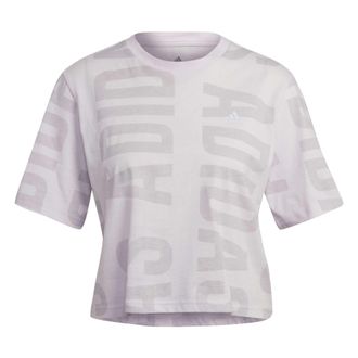 adidas (WMNS) adidas Logo Printed Cropped T-Shirt Asia Sizing Pink HC9163
