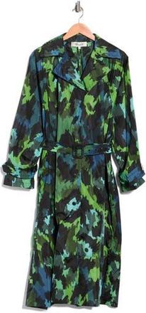 Diane Von F&uuml;rstenberg Jasper Trench Coat in Jungle Cat Large at Nordstrom Rack, Size Xx-Small