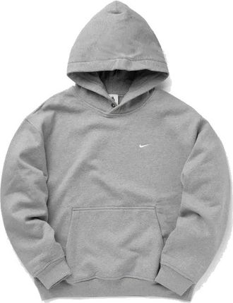 Nike Sportswear Solo Swoosh Fleece Pullover Hoodie Grey FN3348-063