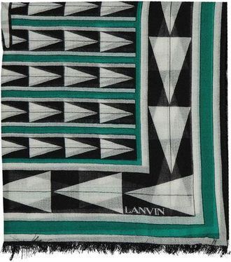 Lanvin Bicolor Wool Womens Scarf