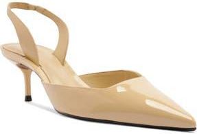 Schutz Paola Mid Slingback Pointed Toe Pump in Buff Beige at Nordstrom Rack, Size 6.5