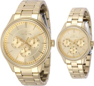 Invicta Specialty 49960 Horloge - Quartz Uurwerk - Roestvrij Staal met gouden Wijzerplaat - 42mm