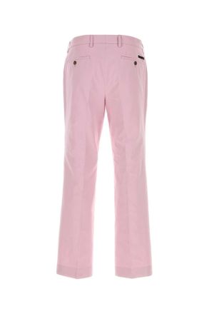 Prada Mens Pink Poplin Pant Alabastro Esterno: Cotone Pantaloni