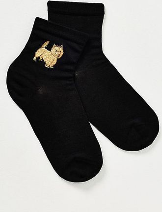 Maria La Rosa Dog Icon Silk Blend Socks