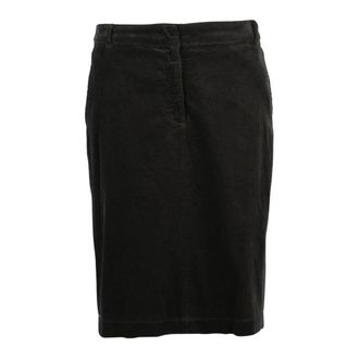 Aspesi Rokken, Dames, Zwart, M, Katoen, Longuette in corduroy