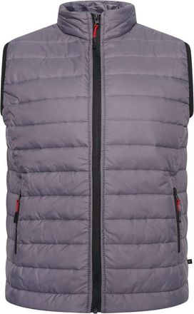 KAM Mens Lightweight Zip Through Quilted Gilet - Grey - 6XL
