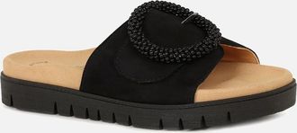 Gabor Womens Everly Womens Mule Sandals - Black - Size: 3.5