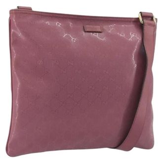 Gucci Pre-owned Vintage PVC Shoulder Bag - Dames - Pre-owned - Roze - Maat: ONE Size Leer