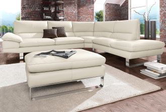 CALIA ITALIA Ecksofa »Dave, italienisches Designsofa mit erstklassigem Sitzkomfort, L-Form« mit tollen Lederbezügen