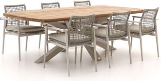 Bellagio la vita attrattiva Bellagio Pizzoli/Induno Deens Ovaal 240cm dining tuinset 7-delig stapelbaar