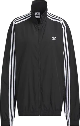 adidas (WMNS) adidas Originals Oversized Track Top Asia Sizing Black White JJ3361
