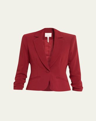 Cinq &agrave; Sept Khloe Petite Cropped 3/4-Sleeve Blazer