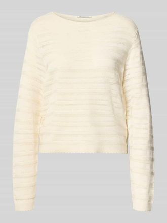 Tom Tailor Denim Relaxed Fit Pullover aus Baumwoll-Mix in Offwhite, Gr&ouml;&szlig;e XL