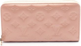 Louis Vuitton Pink Rose Gold Monogram Leather Long Wallet (Bi-Fold) (Pre-Owned)
