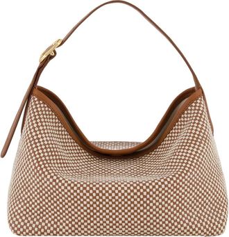 Vince Small Vivian Leather Hobo Bag in Saddle/Milk at Nordstrom
