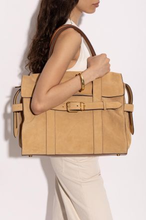 Marc Jacobs Suede Bag With Logo, Womens, Beige