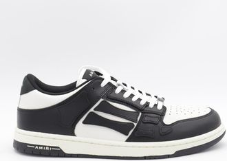 Amiri Black And White Leather Skel Low Top Sneakers