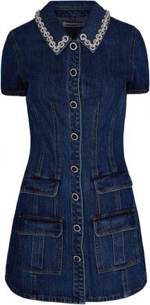 Self Portrait Blue Denim Mini Dress