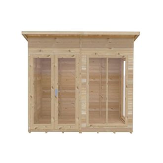 Shires Lela 8x6 Summerhouse - L185.8 x W238 x H228.4 cm in Light Brown