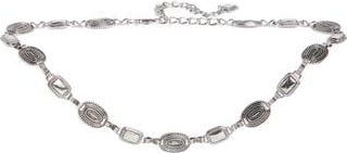 Vince Camuto Mixed Braided Chain Belt in Silver at Nordstrom Rack, Size Large/x-Large