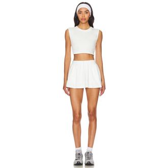 Free People FP Movement Hot Shot Skort Womens White Elastic Waist JDM2796