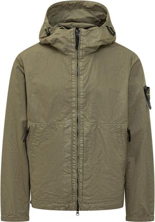 Stone Island Green Solid Hood Jacket