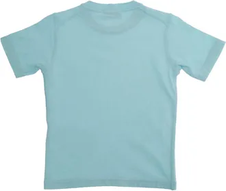Stone Island Boys Crew Neck T-Shirt Light Blue Cotton T-Shirts And Polos