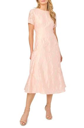 Ted Baker Cassie Floral Jacquard Midi Dress in Cloud Pink at Nordstrom, Size 10
