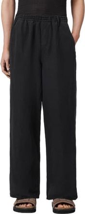 AllSaints Korten Wide Leg Pull-On Pants in Black at Nordstrom, Size Xx-Large