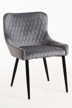 Regalos Miguel Packs Sillas Comedor - Pack 6 Sillas Sanda Terciopelo - Gris Oscuro
